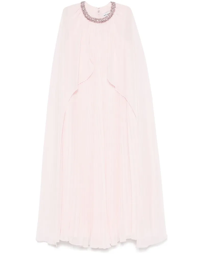 Self-Portrait Chiffon-Midikleid mit Cape - Rosa Rosa
