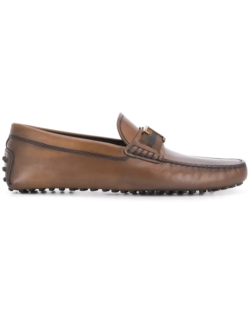 TOD'S Loafer mit T-Schild - Braun Braun