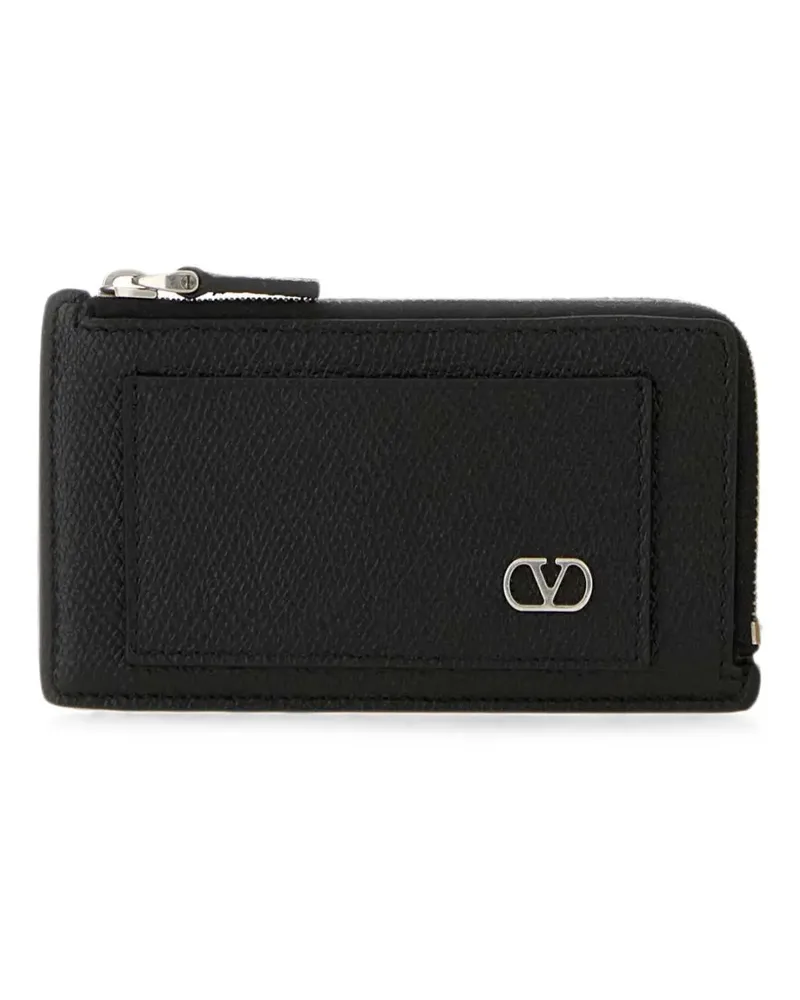 Valentino Garavani VLogo leather coin purse - Schwarz Schwarz