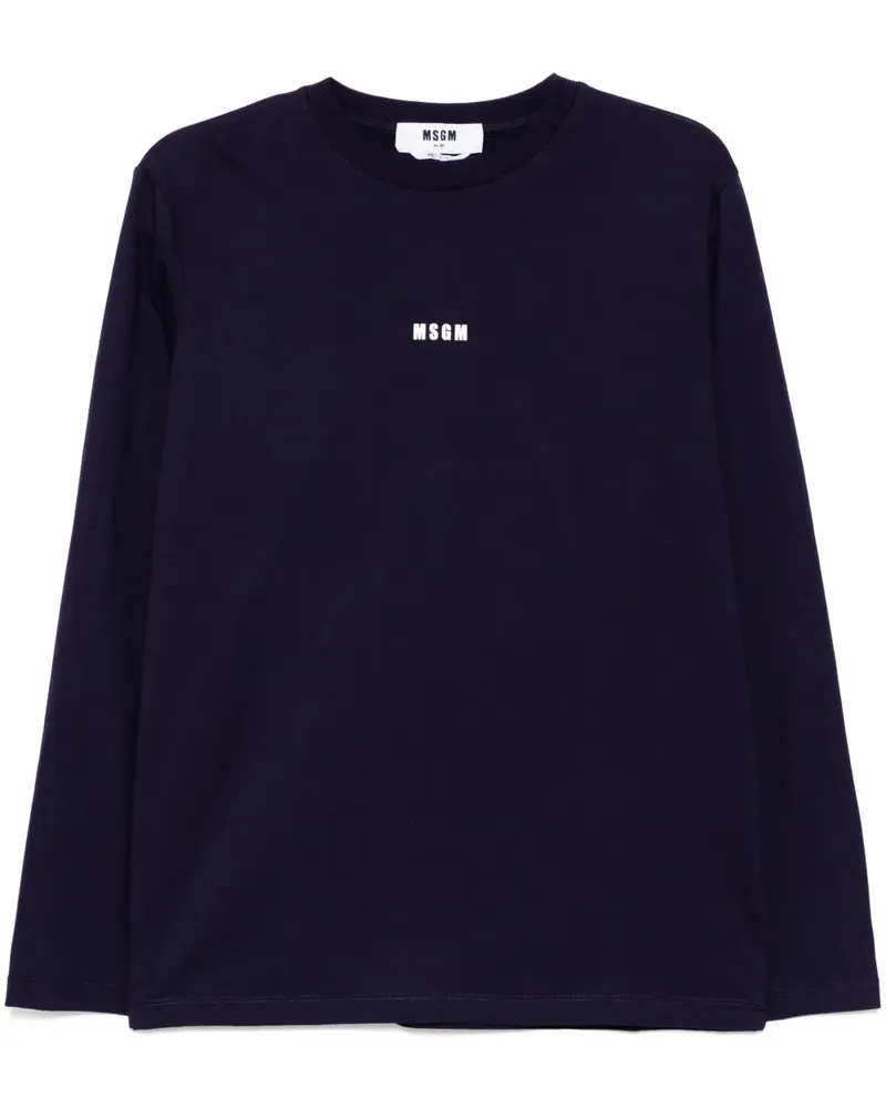 MSGM T-Shirt mit Logo-Print - Violett Violett