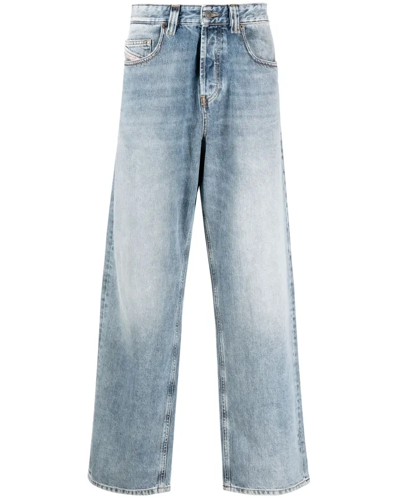 Diesel Cropped-Jeans mit Logo-Patch - Blau Blau