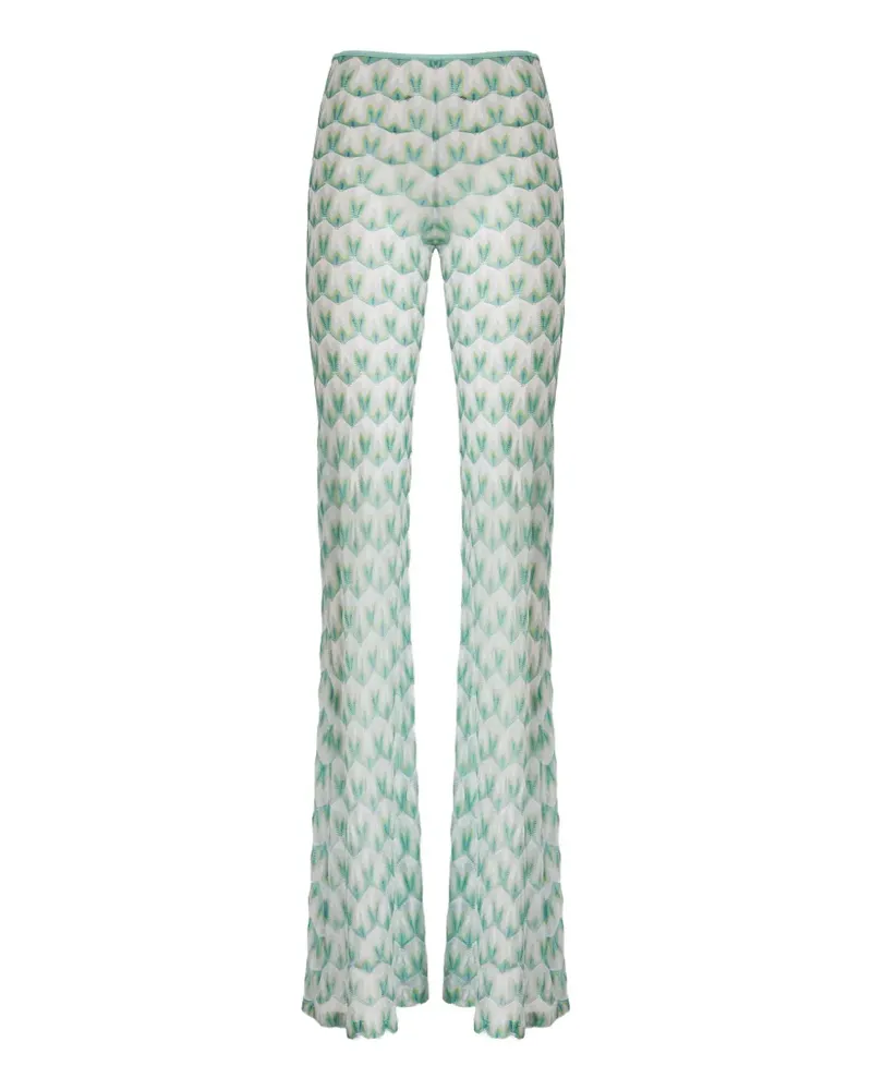 Missoni abstract-print beach trousers - Weiß Weiß