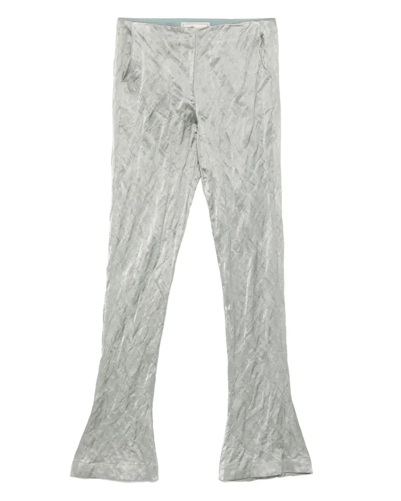 Blumarine Satinhose mit Knitteroptik - Grau Grau