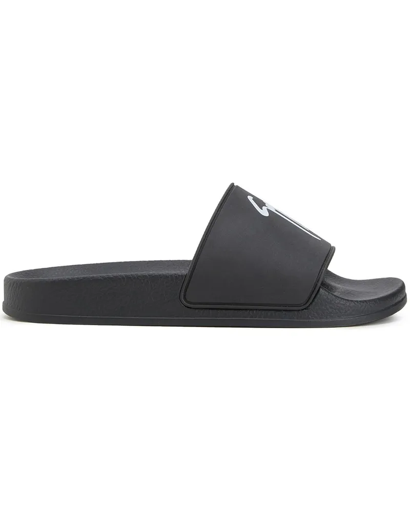 Giuseppe Zanotti Brett Pantoletten - Schwarz Schwarz