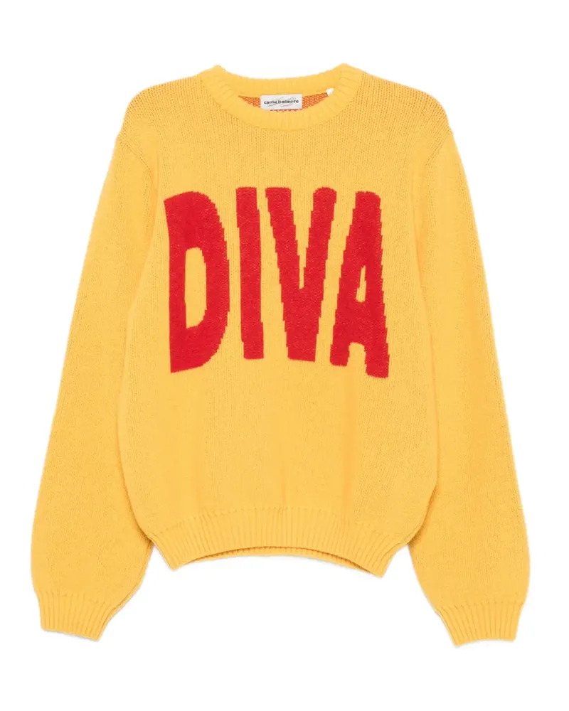 Carne Bollente Such A Diva Intarsien-Pullover - Gelb Gelb