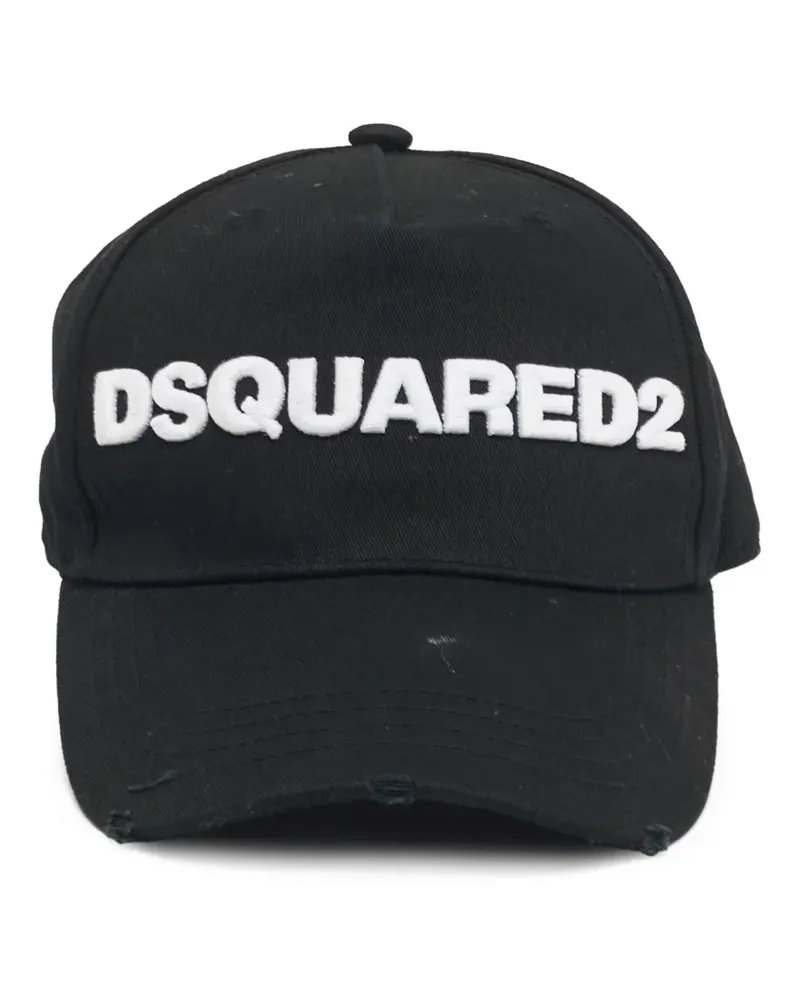 Dsquared2 embroidered-logo baseball cap - Schwarz Schwarz