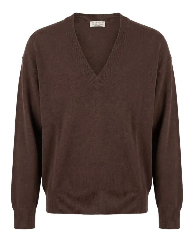Brunello Cucinelli V-neck cashmere sweater - Braun Braun