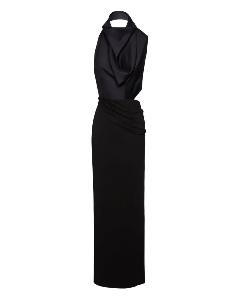 Magda Butrym Drapiertes Neckholder-Abendkleid - Blau Blau