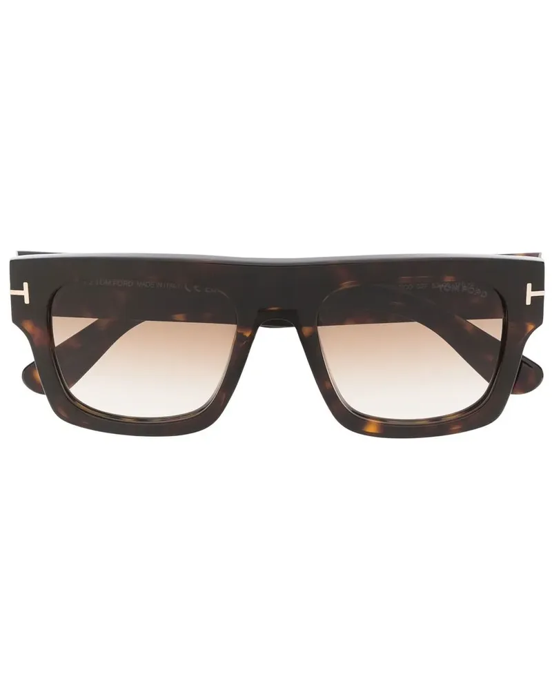 Tom Ford Fausto Sonnenbrille mit Oversized-Gestell - Braun Braun