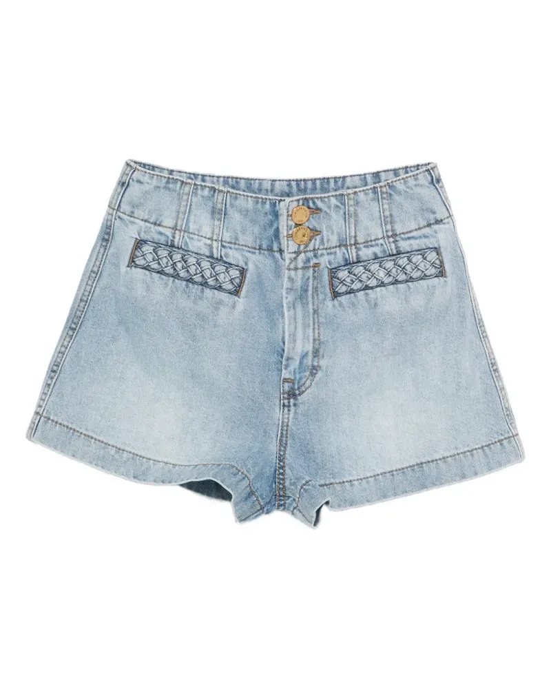 Zimmermann Indra braided-trim shorts - Blau Blau