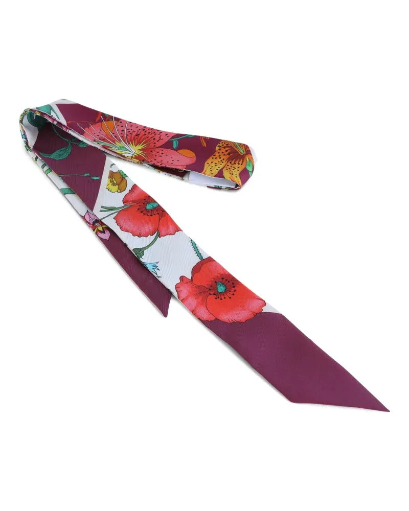 Gucci Schal mit Blumen-Print - Violett Violett