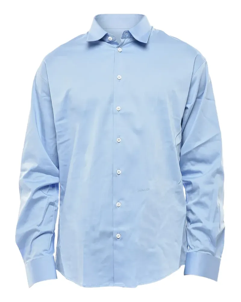 Dsquared2 Hemd mit Logo-Stickerei - Blau Blau