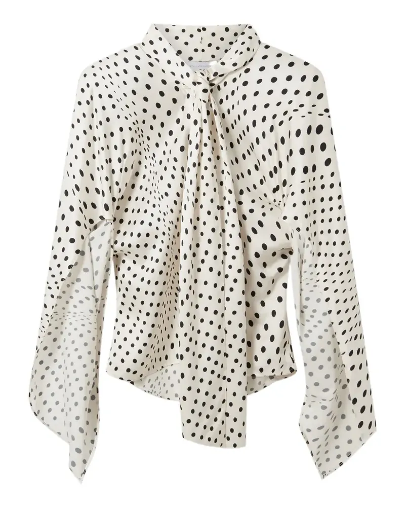 Stella McCartney Schluppenbluse mit Polka Dots - Weiß Weiß