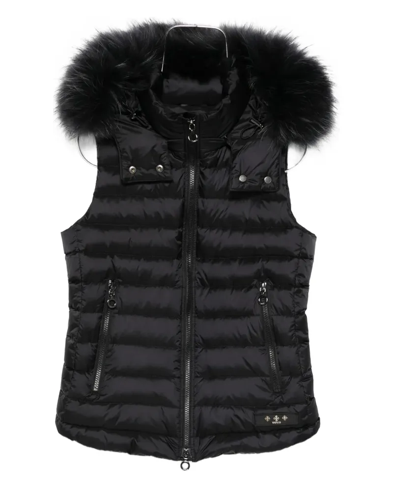 TATRAS Kapuzenweste mit Pelzbesatz - Schwarz Schwarz