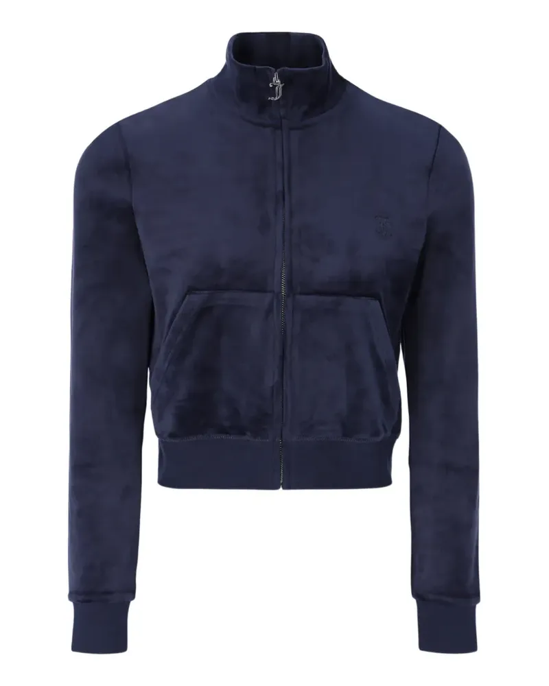Juicy Couture Velours-Sportjacke mit Reißverschluss - Blau Blau
