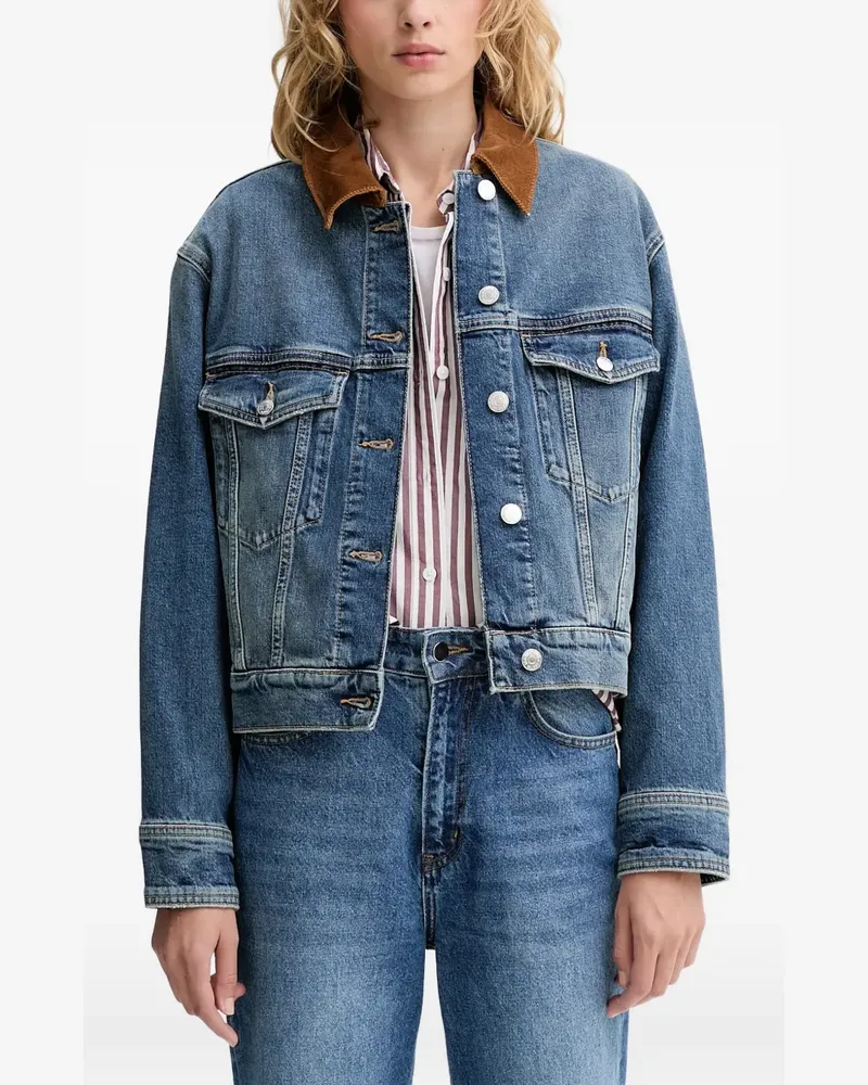 Marc O'Polo corduroy-collar denim jacket - Blau Blau
