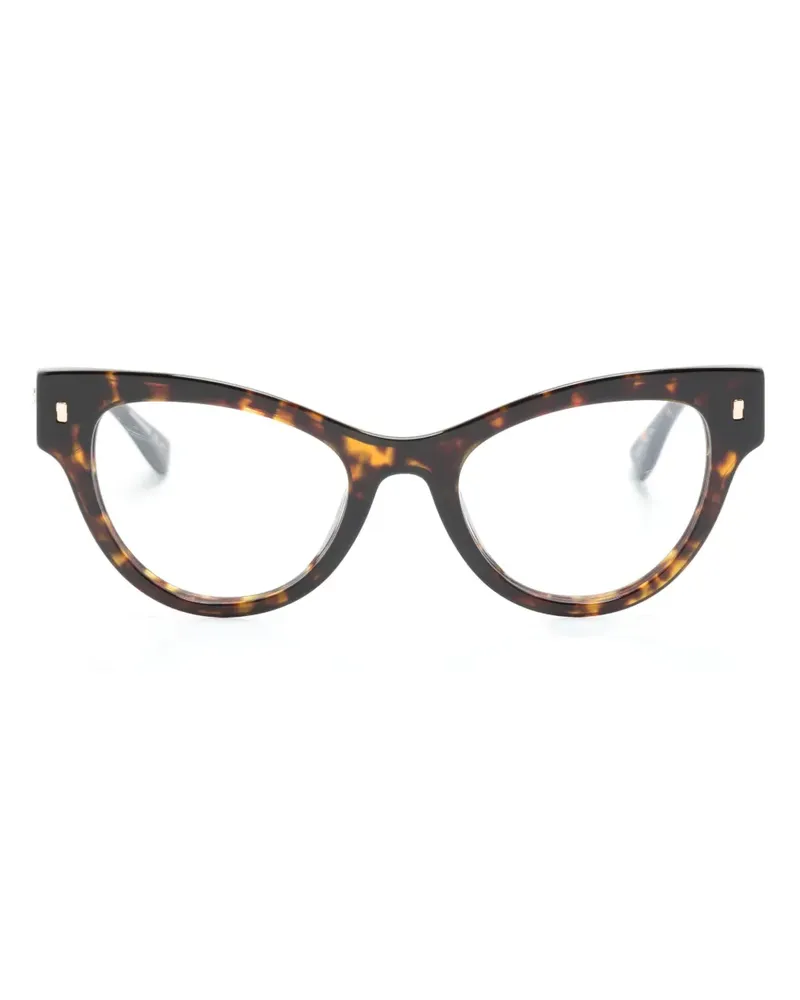 Dsquared2 Cat-Eye-Brille mit Logo-Prägung - Braun Braun