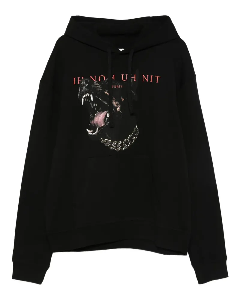 IH NOM UH NIT Hoodie mit Hunde-Print - Schwarz Schwarz