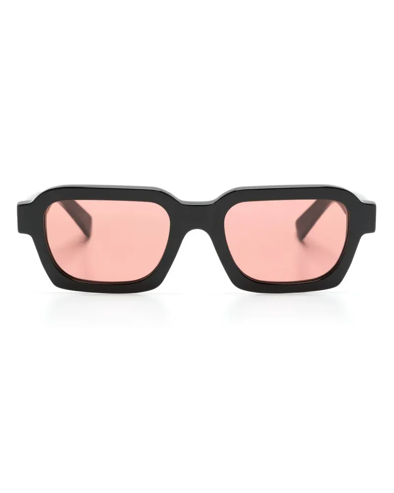 RETROSUPERFUTURE Caro Sonnenbrille mit eckigem Gestell - Schwarz Schwarz