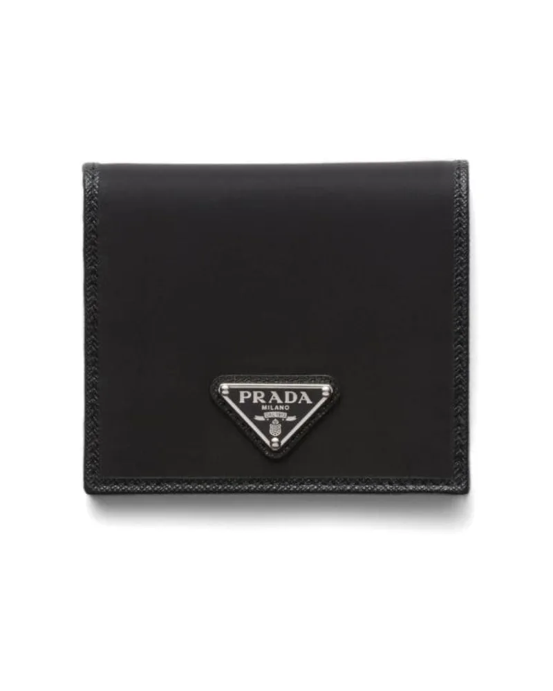 Prada Re-Nylon Portemonnaie mit Logo - Schwarz Schwarz