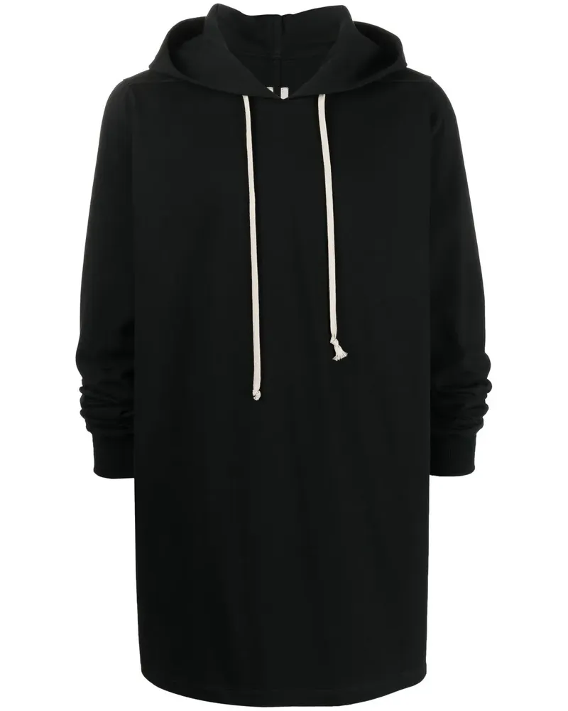 Rick Owens Langer Hoodie - Schwarz Schwarz