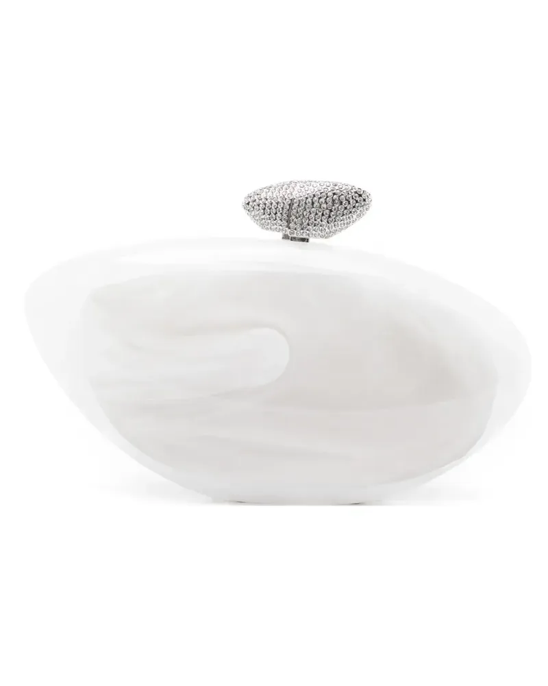 Benedetta Bruzziches Armonia embellished clutch bag - Weiß Weiß