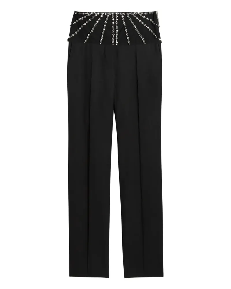Stella McCartney Crystal-embellishments straight trousers - Schwarz Schwarz