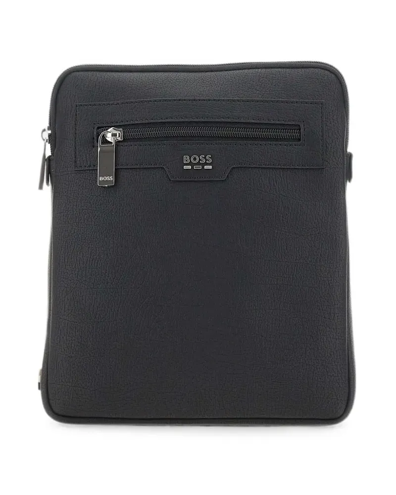 HUGO BOSS Lewys logo-lettering messenger bag - Schwarz Schwarz