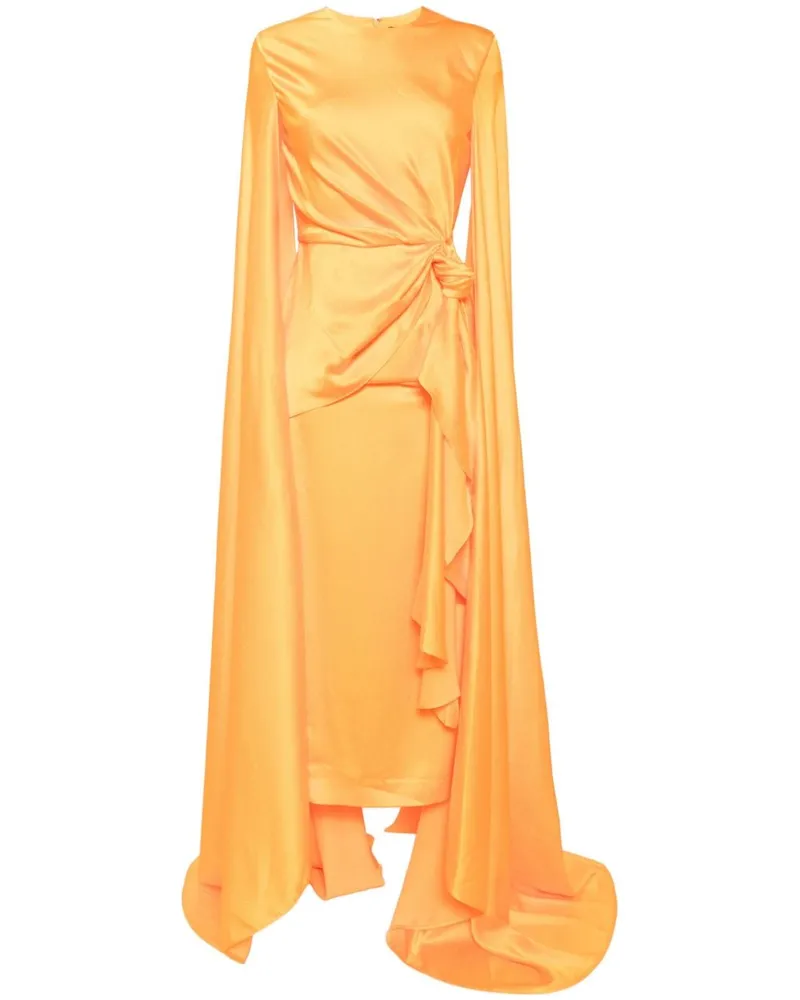 Solace London The Elya Maxikleid aus Satin - Orange Orange