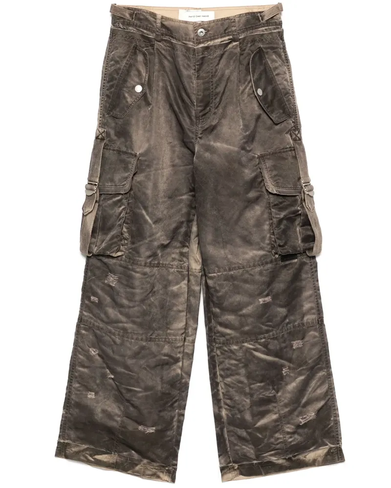 Feng Chen Wang Cargohose mit Sandwaschung - Braun Braun