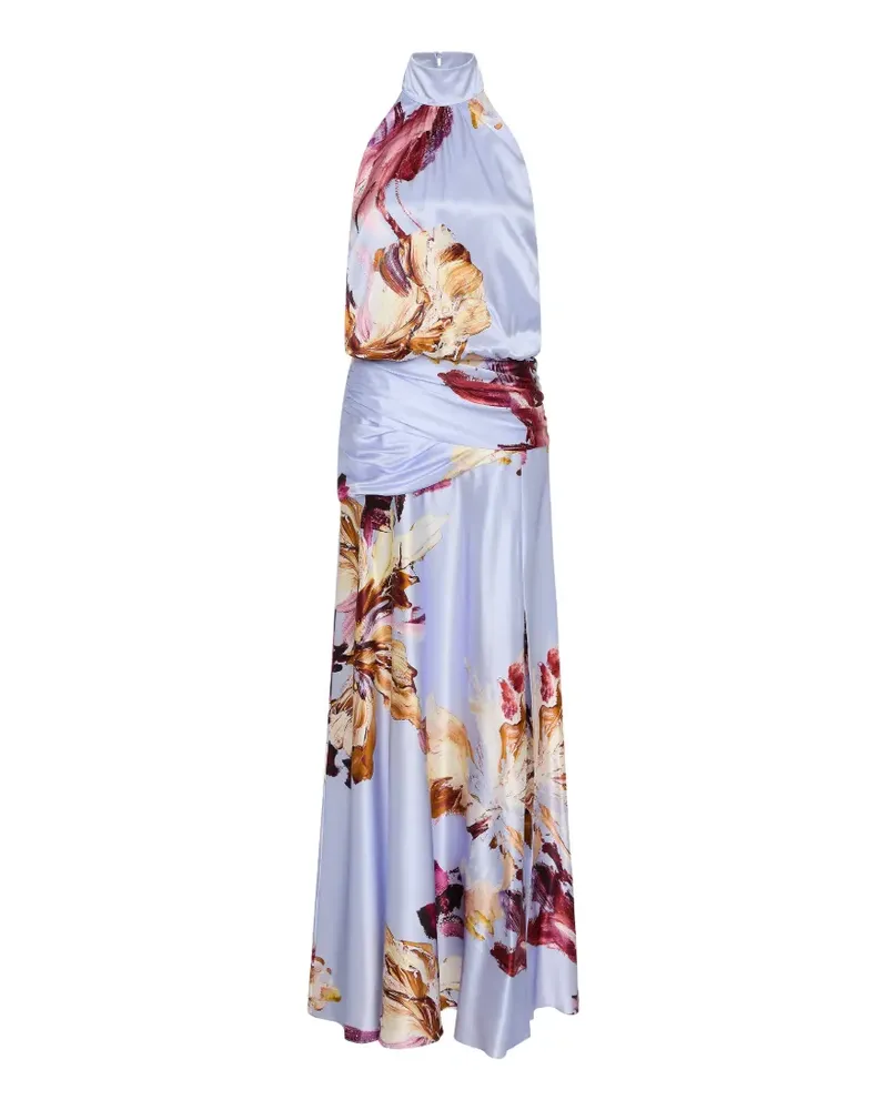 Rebecca Vallance Fleur De Lis Maxikleid mit Blumenprint - Blau Blau