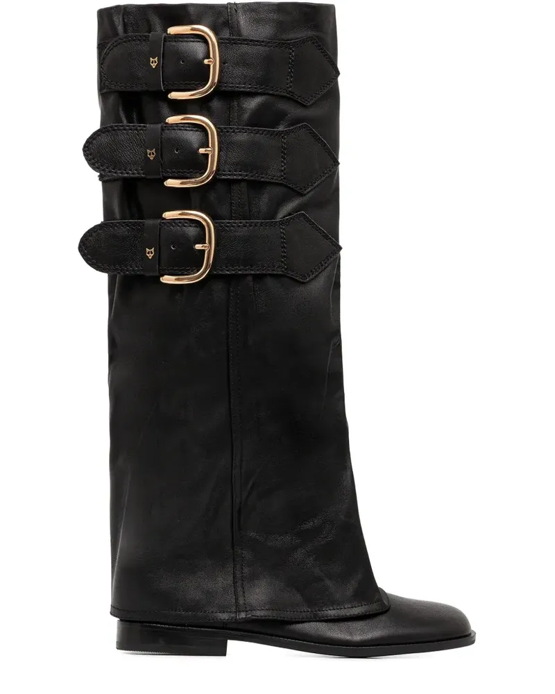 Naked Wolfe Anchor Stiefel mit Schnallendetail - Schwarz Schwarz