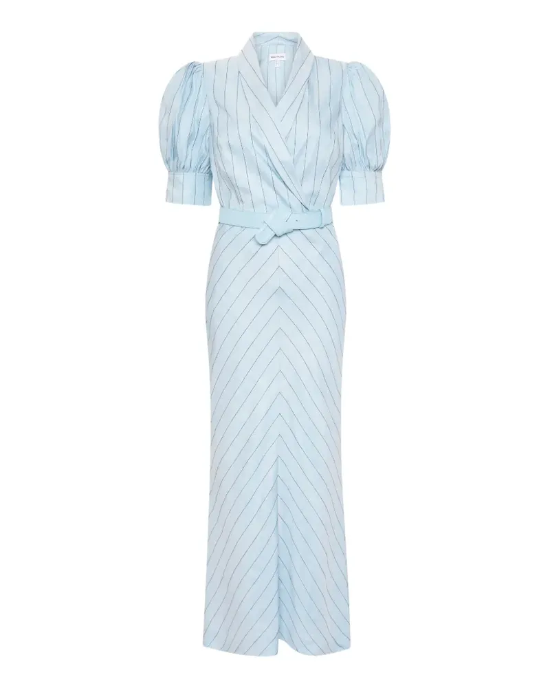 Rebecca Vallance Midikleid mit Puffärmeln - Blau Blau