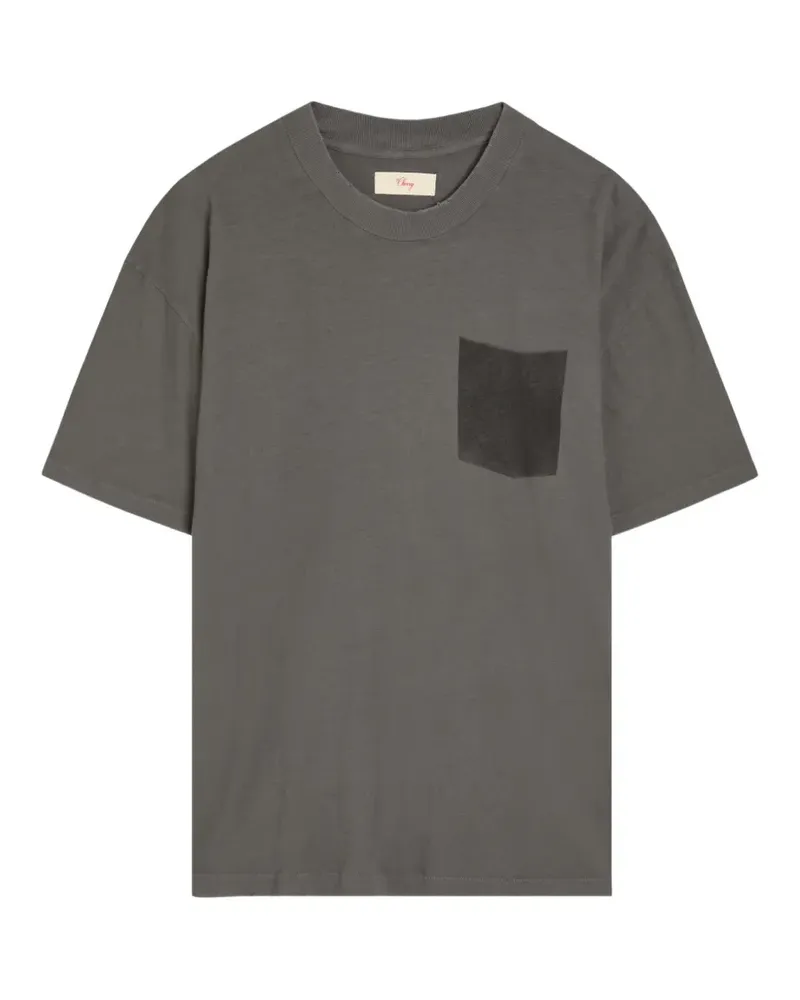CHERRY LA Cherry Country T-Shirt mit Brusttasche - Grau Grau