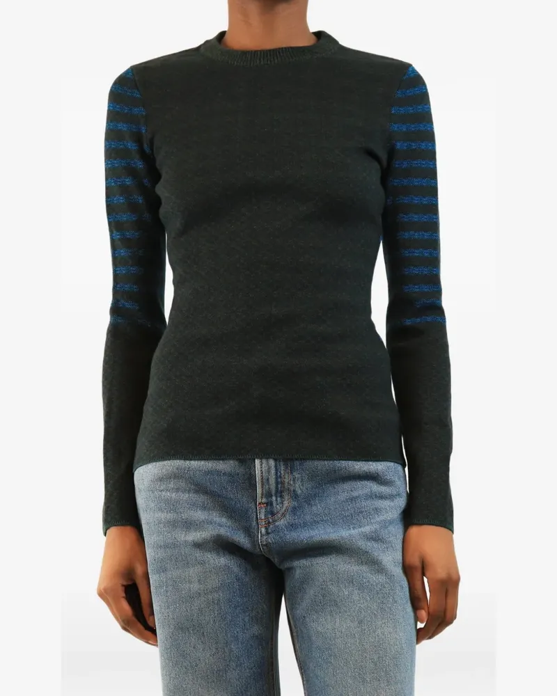 Victoria Beckham striped knitted sweater - Blau Blau