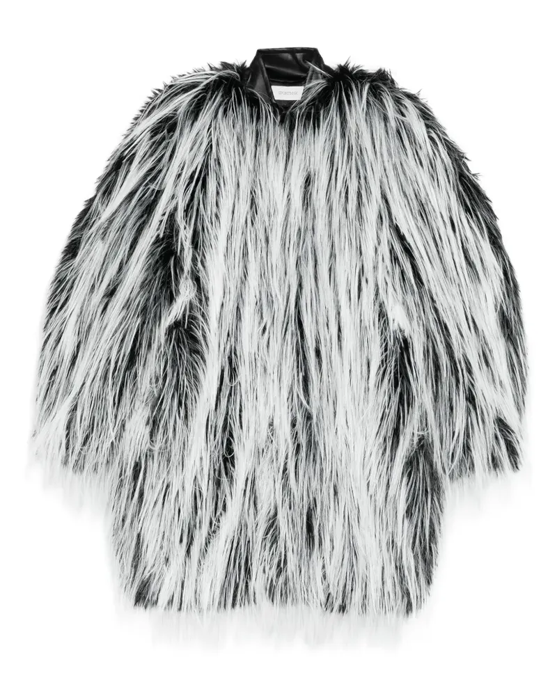 SPORTMAX Runway Mantel aus Faux Fur - Weiß Weiß