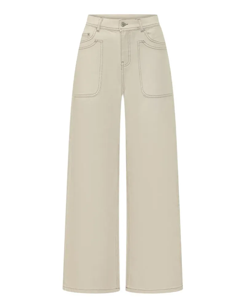 ba&sh Zoel patch-pocket jeans - Nude Nude