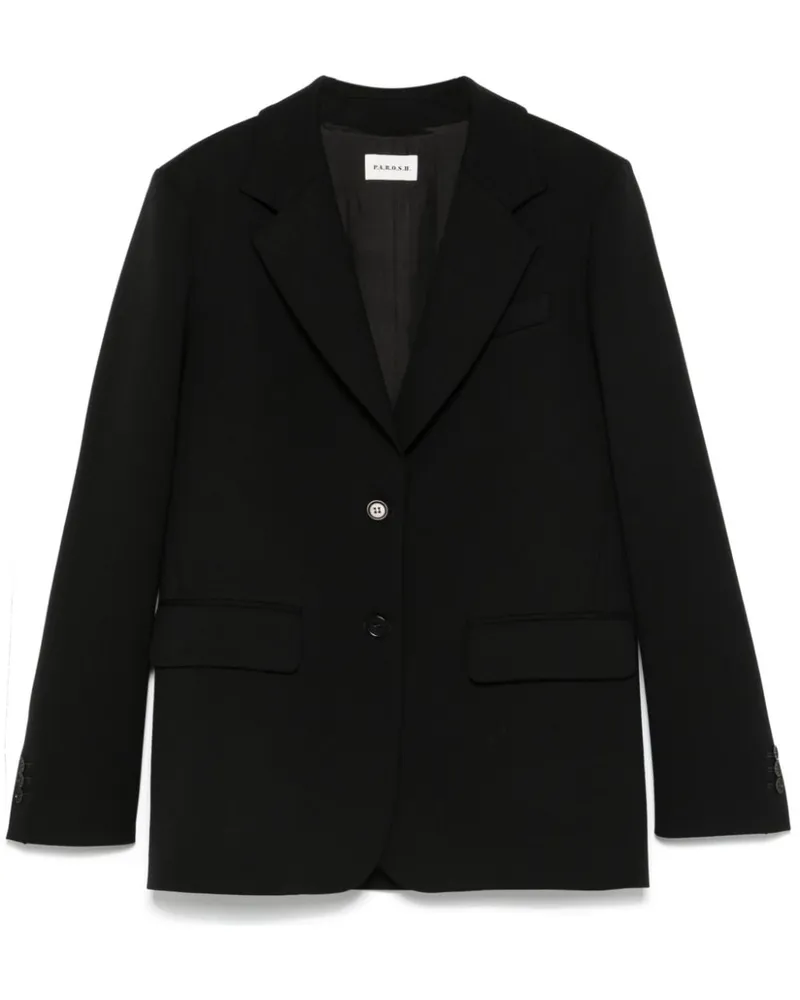 P.A.R.O.S.H. Sakko aus Twill - Schwarz Schwarz