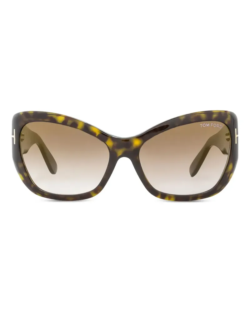 Tom Ford Cat-Eye-Sonnenbrille mit Vollrand - Braun Braun