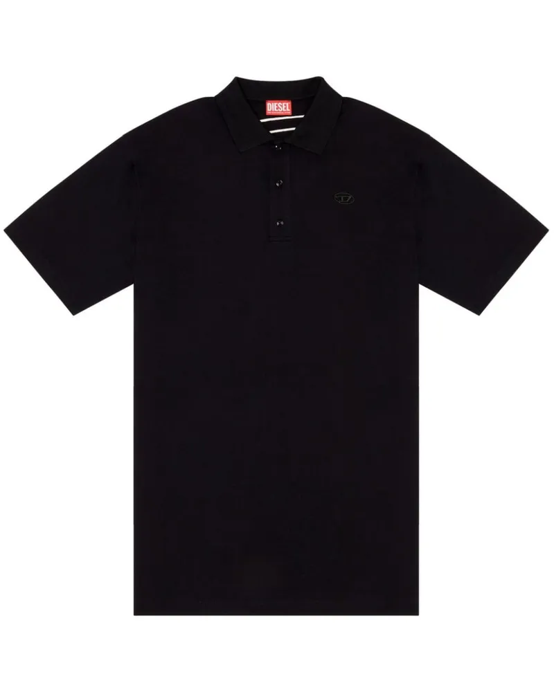 Diesel T-Vort-Megoval-D Poloshirt aus Baumwolle - Schwarz Schwarz