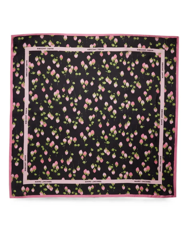 Marc Jacobs Schal mit Blumenmuster - Schwarz Schwarz