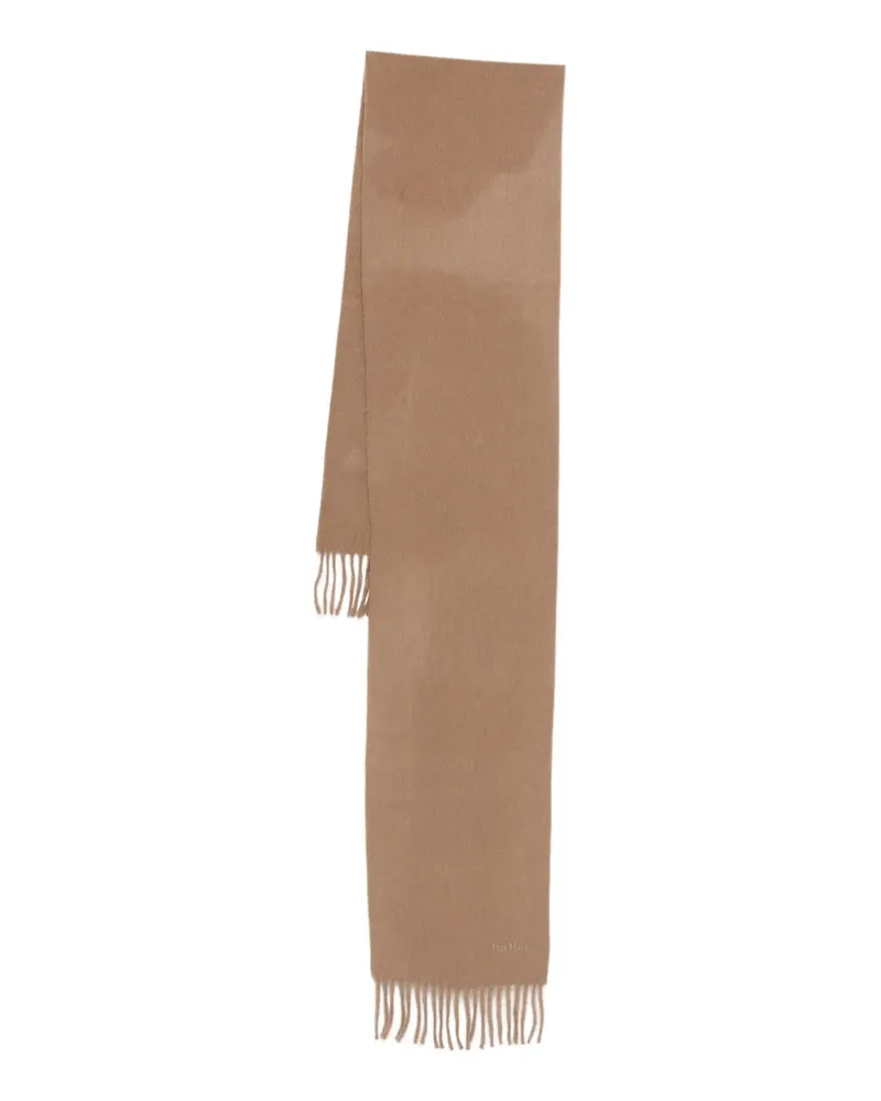Max Mara Schal mit Fransen - Braun Braun