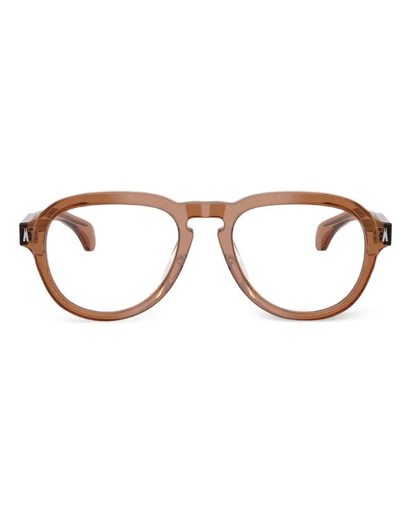 Moncler Brille mit rundem Gestell - Orange Orange