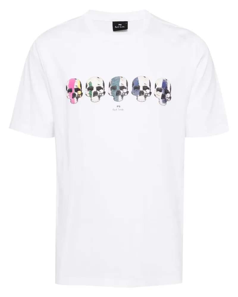 Paul Smith T-Shirt mit Totenkopf-Print - Weiß Weiß