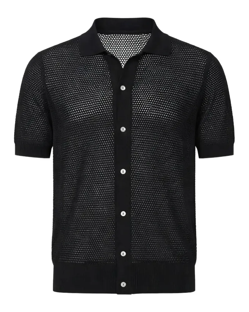 Tagliatore Kurzärmeliges Hemd - Schwarz Schwarz