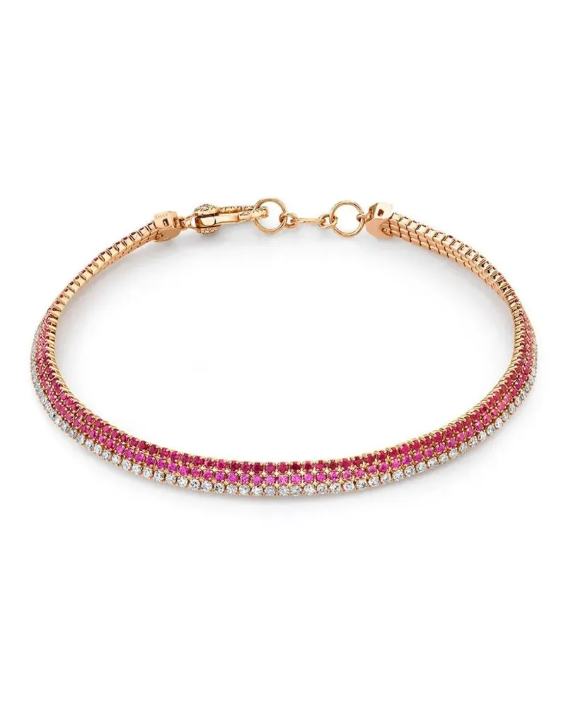 SHAY 18kt Rotgoldarmband mit mehreren Schmucksteinen - Rosa Rosa