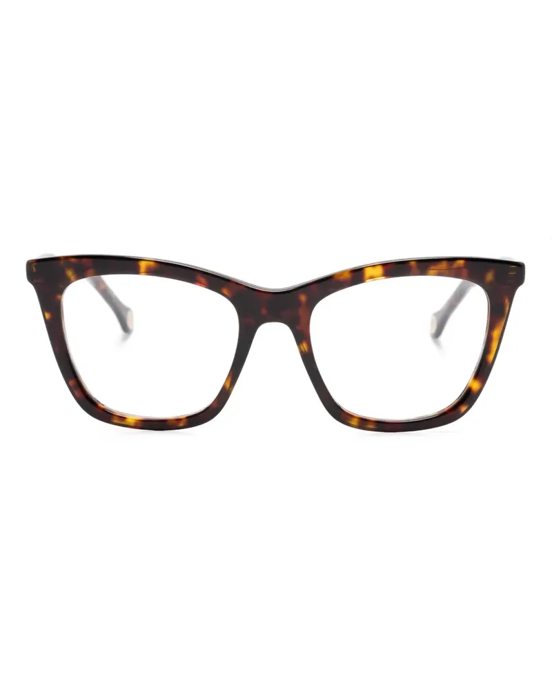 Carolina Herrera New York Cat-Eye-Brille in Schildpattoptik - Braun Braun