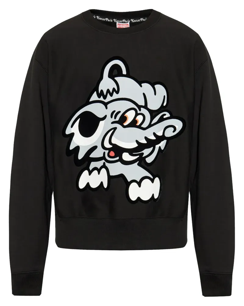 Kenzo Sweatshirt mit Print - Schwarz Schwarz