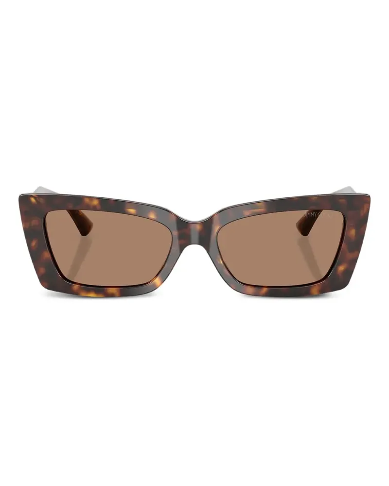 Jimmy Choo Sonnenbrille mit Logo - Braun Braun