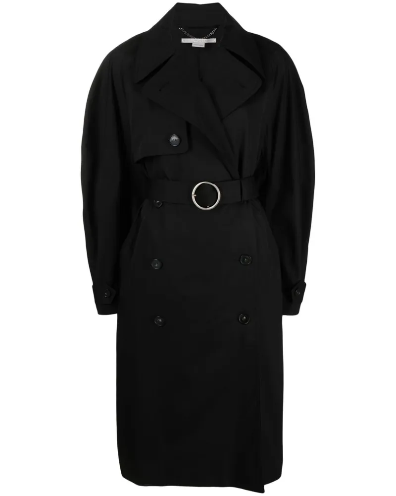 Stella McCartney Trenchcoat mit Gürtel - Schwarz Schwarz